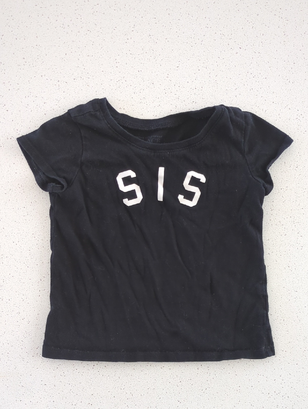 Black 'SIS' Graphic Short Sleeve Tee, Big Sister